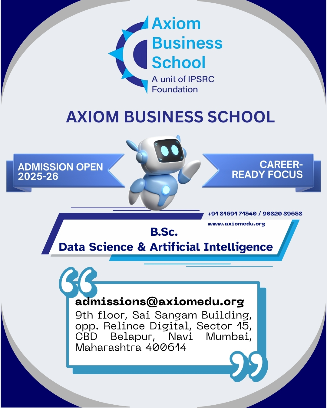 Axiom Business School – Best BSc in Data Science and Artificial Intelligence College in Navi Mumbai